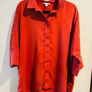 COS Draped Wide-Fit Shirt - Size Large